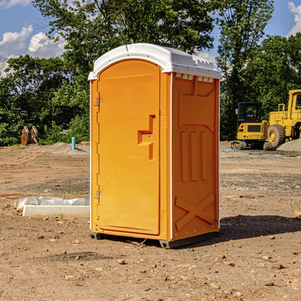 how often are the portable restrooms cleaned and serviced during a rental period in Wetumka OK